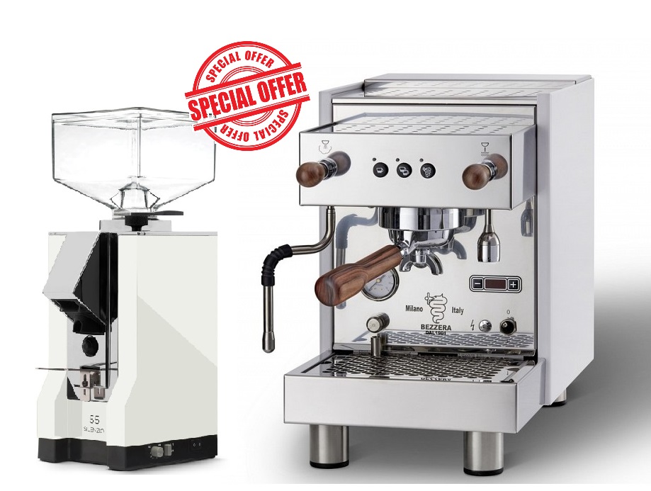 Acquista online  BEZZERA Coffee Machine CREMA DE WHITE + EUREKA SPECIALITA' 16CR WHITE